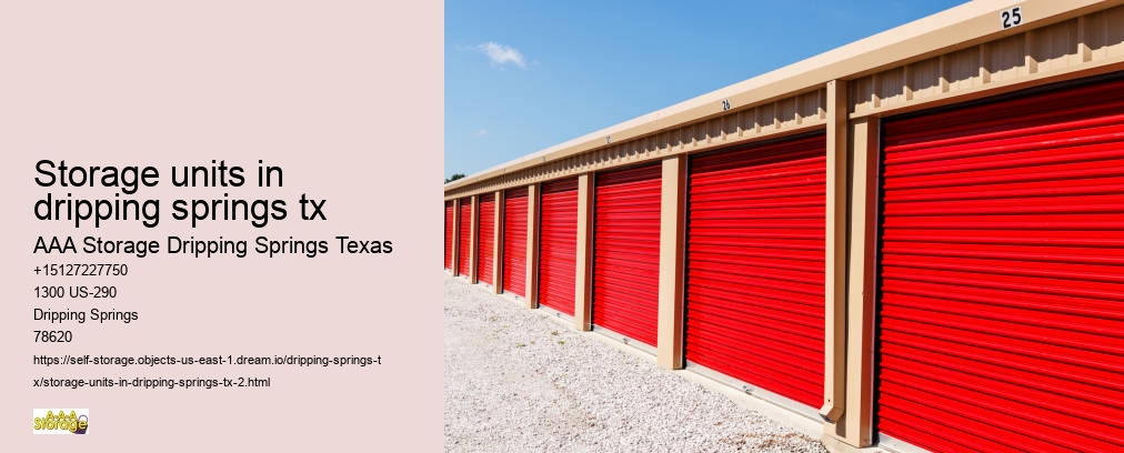drive-up self storage unit Dripping Springs